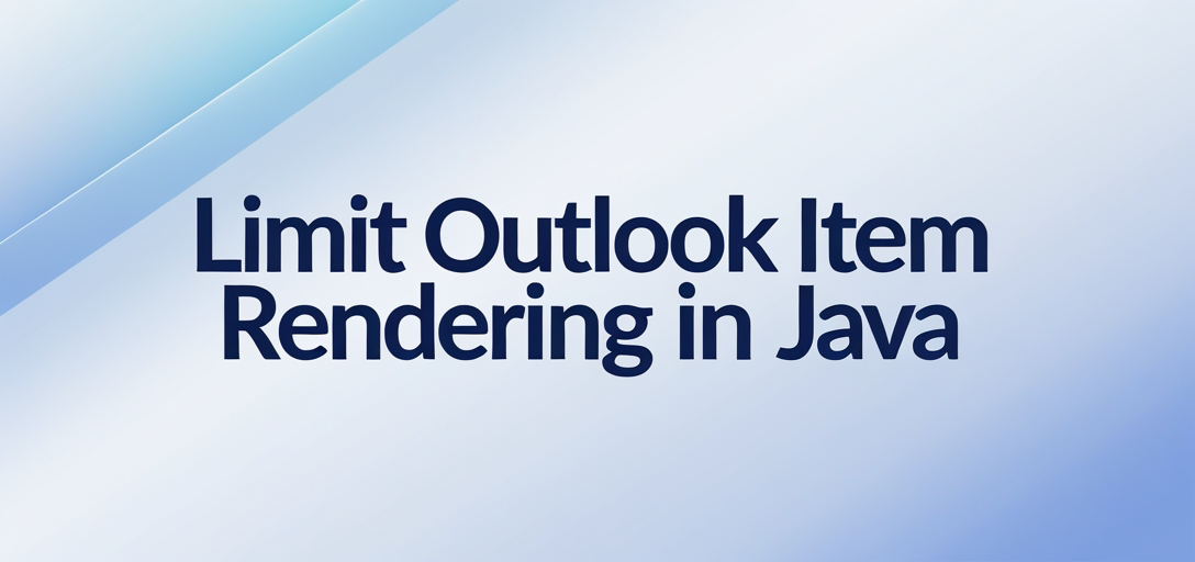 Limit Outlook Item Rendering with GroupDocs.Viewer for Java