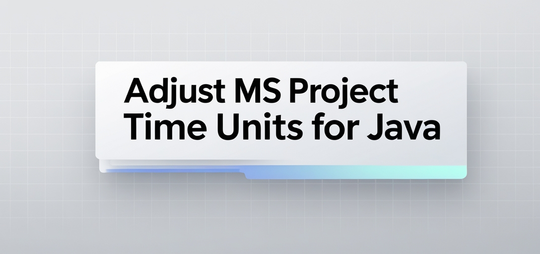 Adjust MS Project Time Units with GroupDocs.Viewer for Java