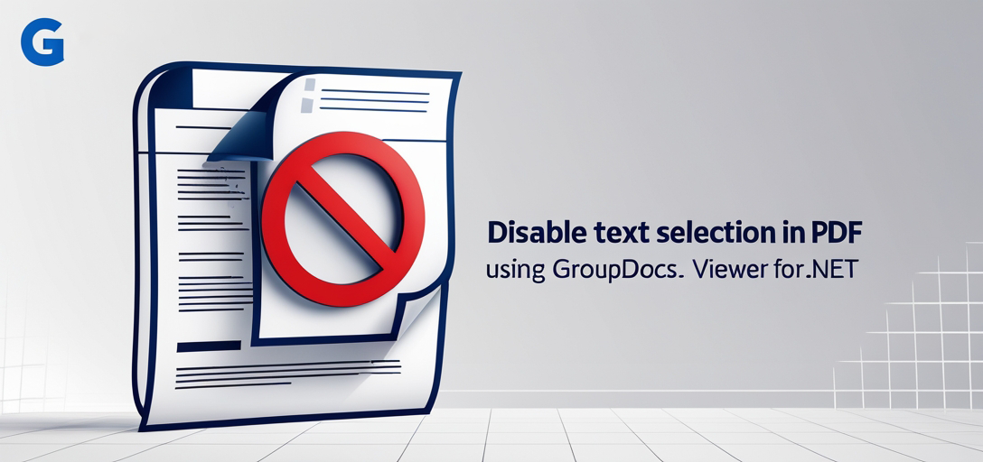 Deaktivieren Sie die Textauswahl in PDF mit GroupDocs.Viewer .NET