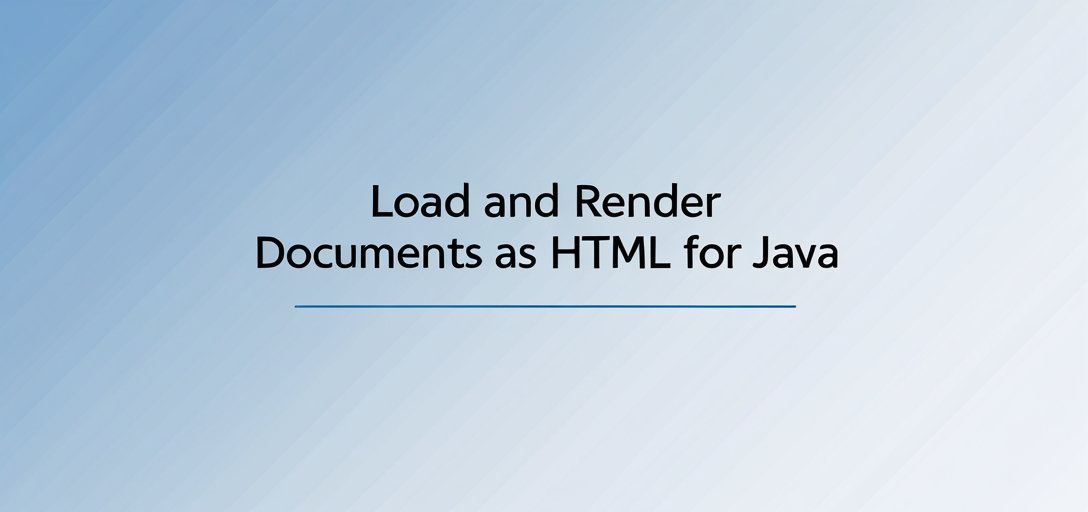 Load and Render Documents as HTML with GroupDocs.Viewer for Java