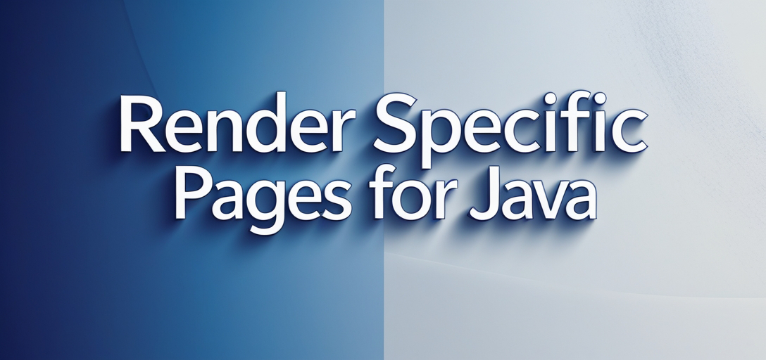 Render Specific Pages with GroupDocs.Viewer for Java