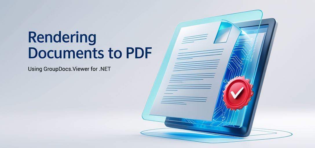GroupDocs.Viewer .NET के साथ दस्तावेज़ों को PDF में रेंडर करना